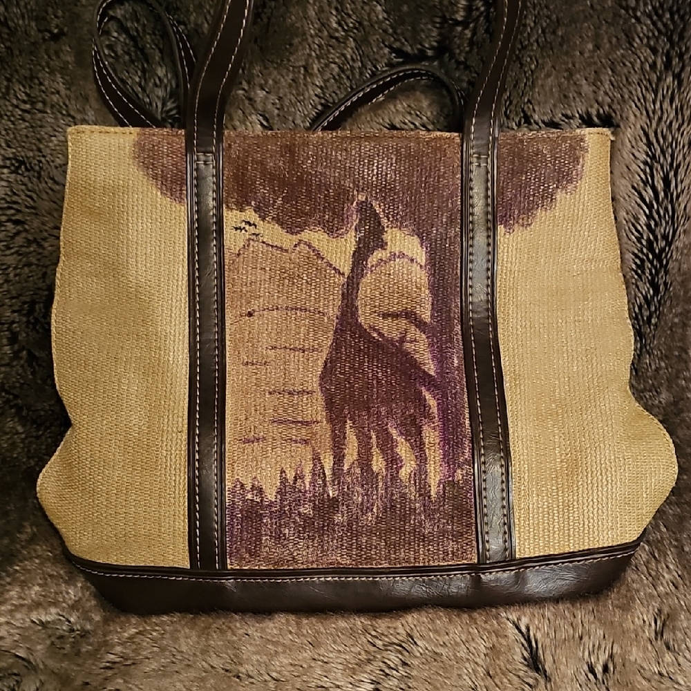 Croft & Barrow Brown and Tan Tote Bag